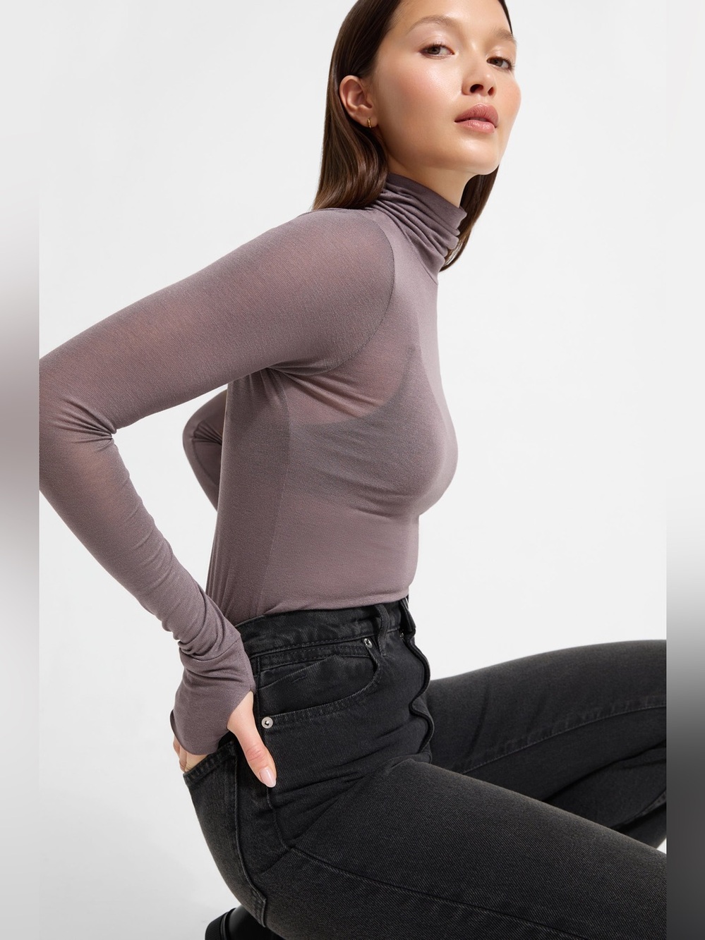 MARCELLA Eloise Sheer Turtleneck